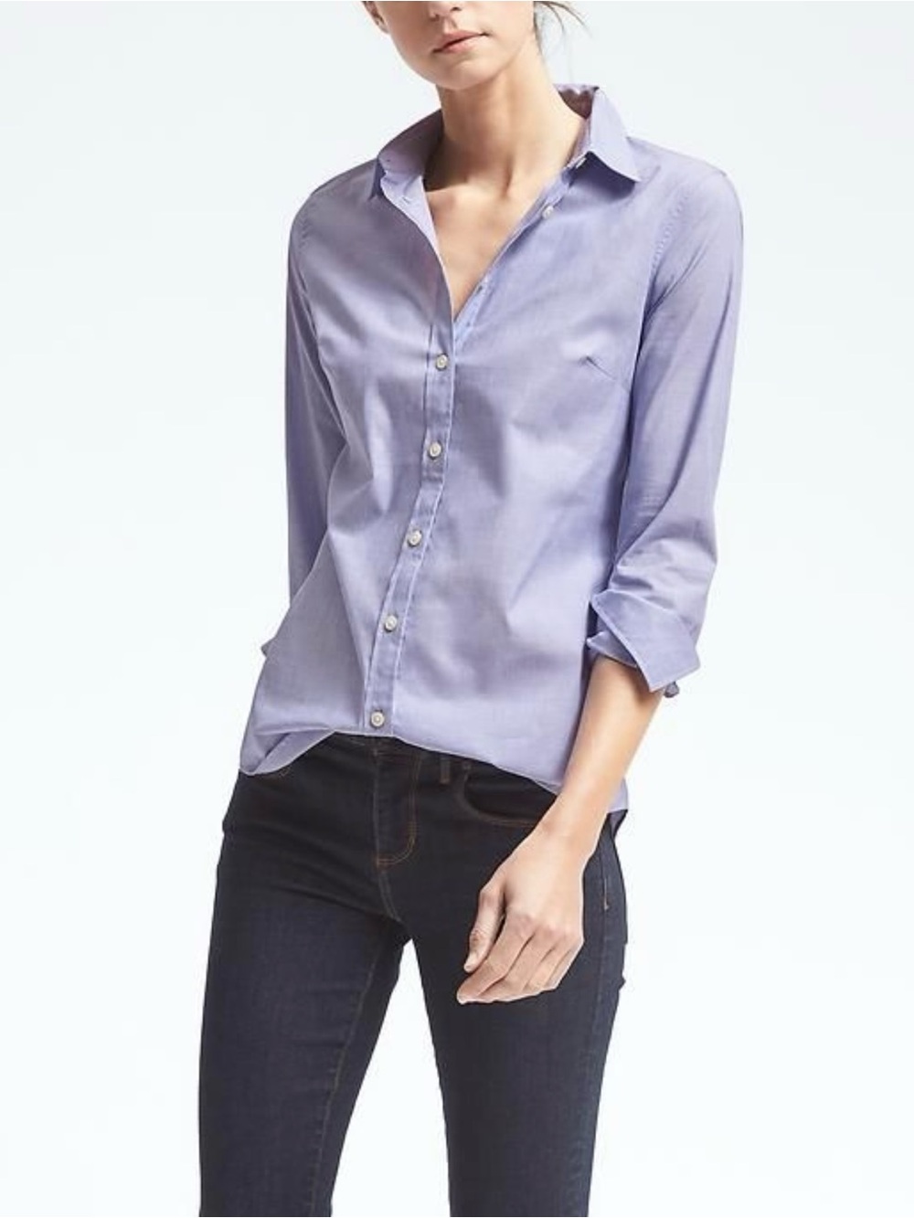 Banana Republic Riley Tailored Fit Blue Button-Down Shirt